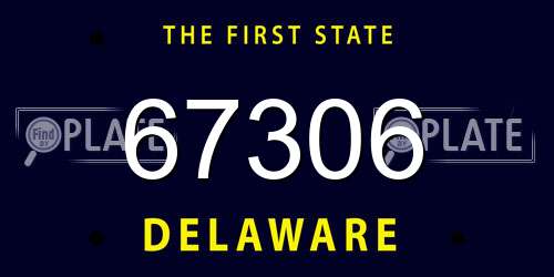 67306 Delaware License Plate
