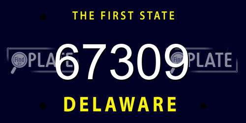 67309 Delaware License Plate