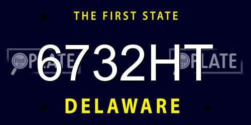 6732HT Delaware License Plate