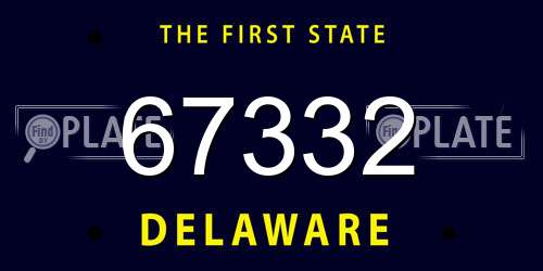 67332 Delaware License Plate
