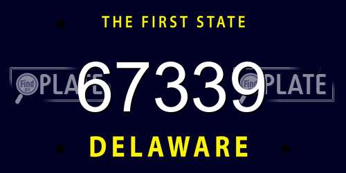 67339 Delaware License Plate