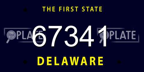 67341 Delaware License Plate