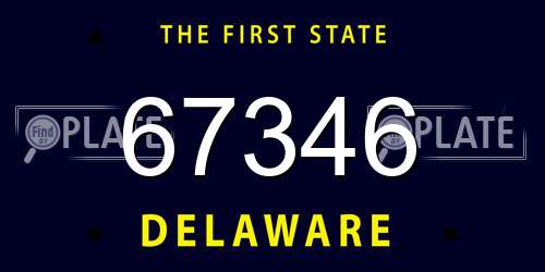 67346 Delaware License Plate