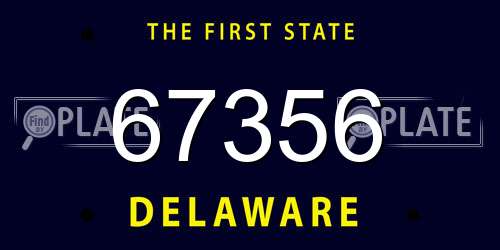 67356 Delaware License Plate