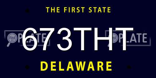 673THT Delaware License Plate