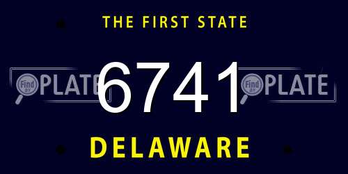 6741 Delaware License Plate