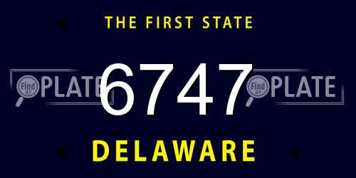6747 Delaware License Plate
