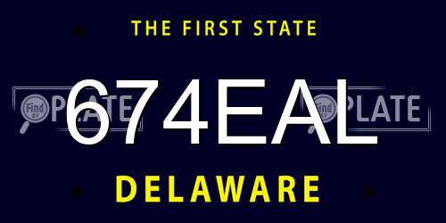 674EAL Delaware License Plate