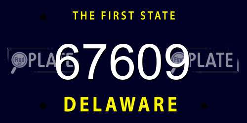 67609 Delaware License Plate