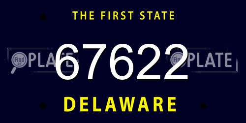 67622 Delaware License Plate
