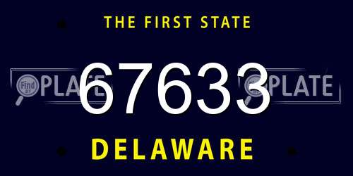 67633 Delaware License Plate