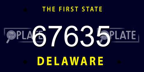 67635 Delaware License Plate