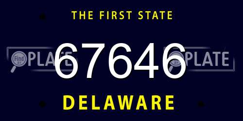 67646 Delaware License Plate