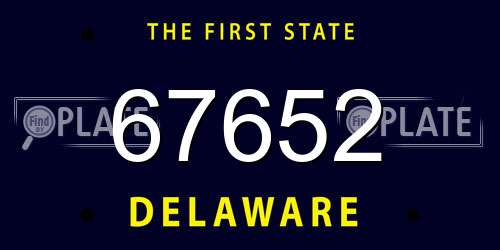 67652 Delaware License Plate