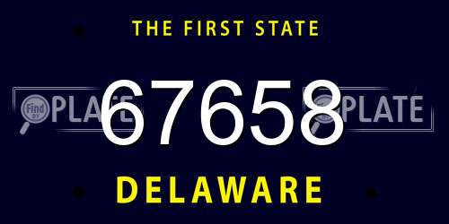 67658 Delaware License Plate