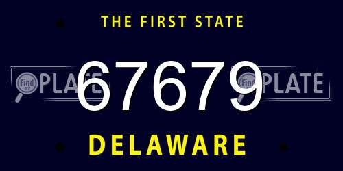 67679 Delaware License Plate