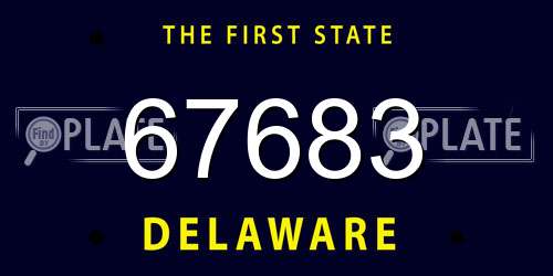 67683 Delaware License Plate