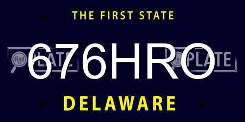 676HRO Delaware License Plate
