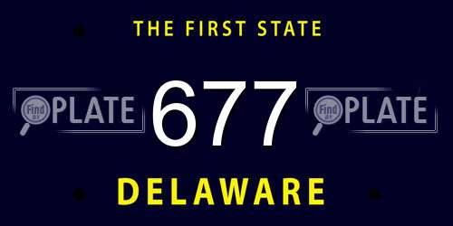 677 Delaware License Plate