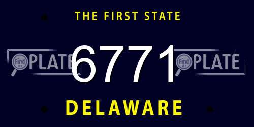 6771 Delaware License Plate