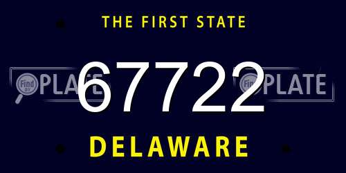 67722 Delaware License Plate