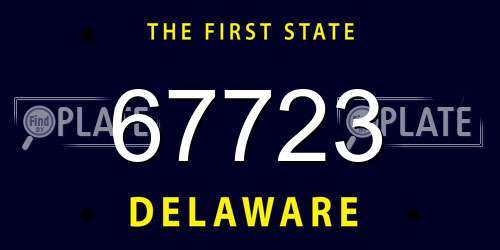67723 Delaware License Plate