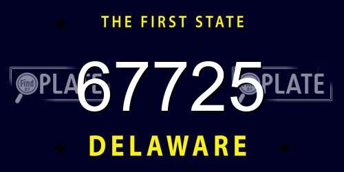 67725 Delaware License Plate