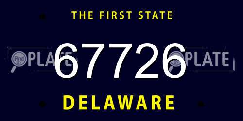 67726 Delaware License Plate