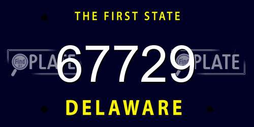 67729 Delaware License Plate