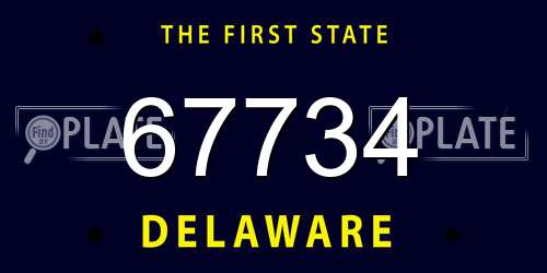 67734 Delaware License Plate