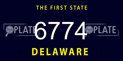 6774 Delaware License Plate