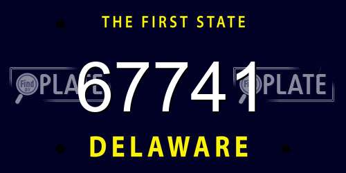 67741 Delaware License Plate