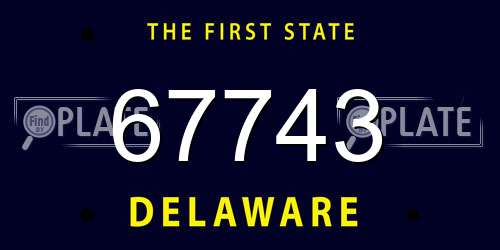 67743 Delaware License Plate