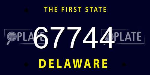 67744 Delaware License Plate