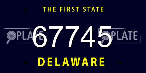 67745 Delaware License Plate