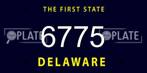 6775 Delaware License Plate