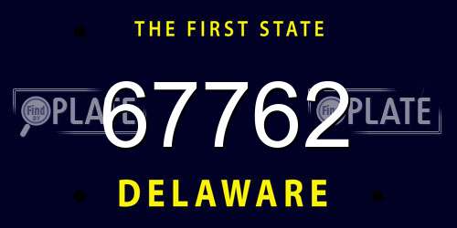 67762 Delaware License Plate