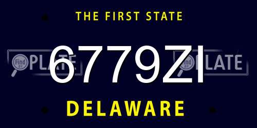 6779ZI Delaware License Plate