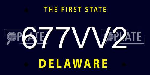 677VV2 Delaware License Plate
