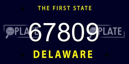 67809 Delaware License Plate