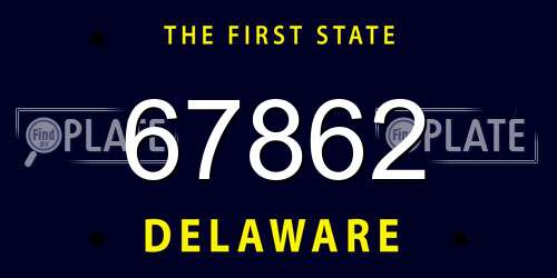 67862 Delaware License Plate