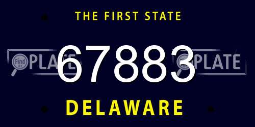67883 Delaware License Plate