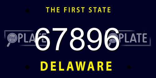 67896 Delaware License Plate