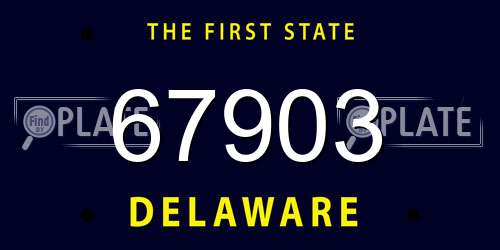 67903 Delaware License Plate