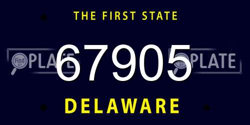 67905 Delaware License Plate