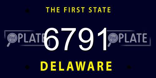 6791 Delaware License Plate