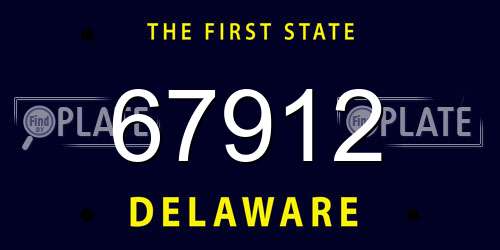 67912 Delaware License Plate