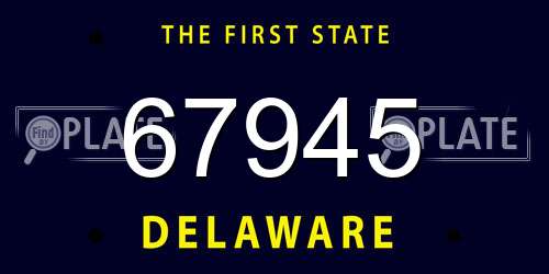 67945 Delaware License Plate