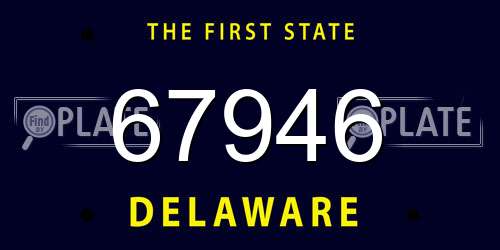 67946 Delaware License Plate