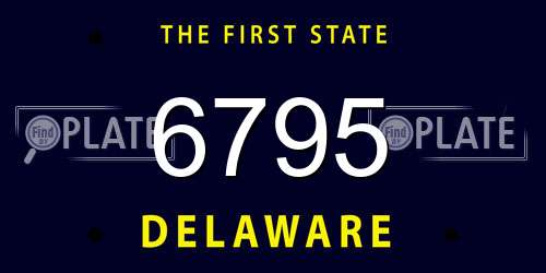 6795 Delaware License Plate